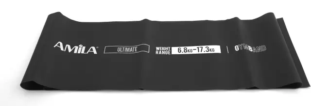 Amila Adult 1.2mX14.5cm 0.6mm Ultra Heavy Resistance Gymband Μαύρο 48184 (Amila) - One Size