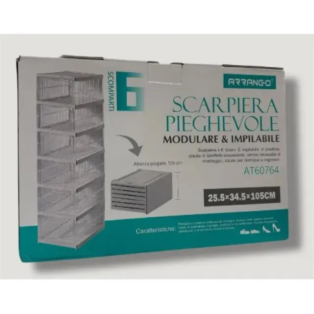 Arrango Πτυσσόμενη Παπουτσοθήκη 6 επιπέδων 25.5x34.5x105 εκ. AT60764 2