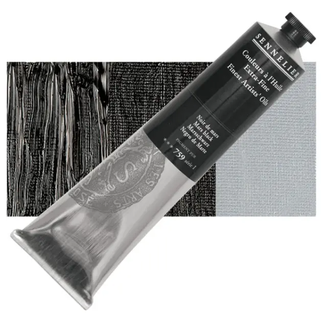 Sennelier Λάδι Finest Artists Oil 759 Mars Black - 200ml