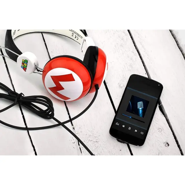 OTL Tween Super Mario Icon Ενσύρματα On Ear Παιδικά Ακουστικά Κόκκινα 3