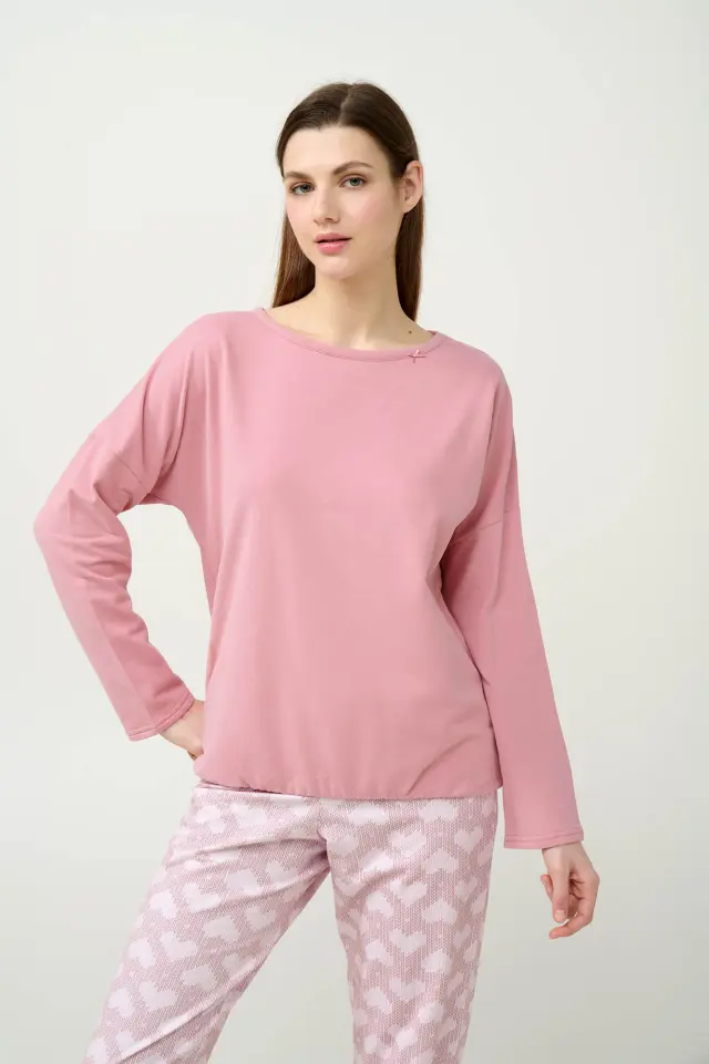 Χειμερινή Γυναικεία Φούτερ Πυτζάμα Vamp 23232 ROSE ELEGANCE 3
