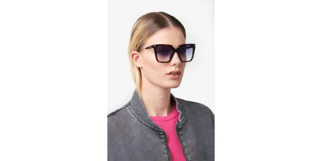 Dsquared2 Γυναικεία Γυαλιά Ηλίου με Μαύρο Κοκκάλινο Σκελετό και Γκρι Ντεγκραντέ Φακό D2 0135/S 807/9O 2