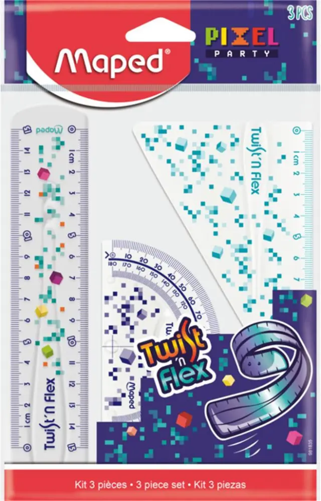Maped Σετ Γεωμετρικά Όργανα 15cm Twist’n Flex Pixel/ 981835 (Maped)