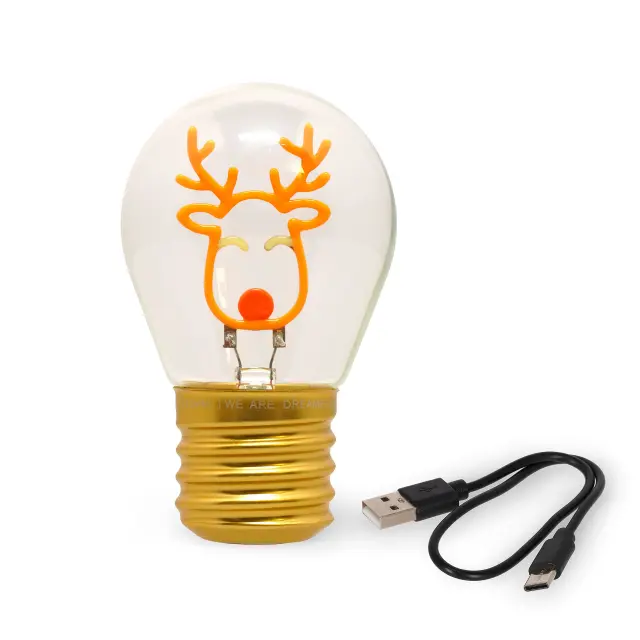 Lightbulb - Shaped Table Lamp - Bulb Fiction - Reindeer