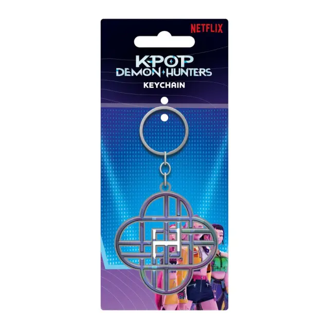 Μπρελόκ Kpop Demon Hunters metallic Keychain Huntrix Logo MK2510688