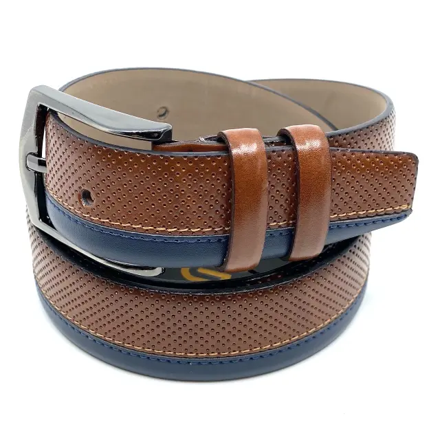 Ταμπά με Μπλε Ζώνη P.U. Leather 3,5 cm - 105cm