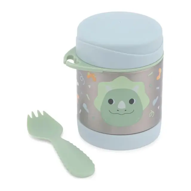 Skip Hop Besties Squad Ανοξείδωτος Θερμός Φαγητού 325ml Dino Green 2