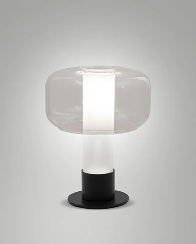 Flick 3792 επιτραπέζιο φωτιστικό borosilicate glass Διάφανο Μαύρο