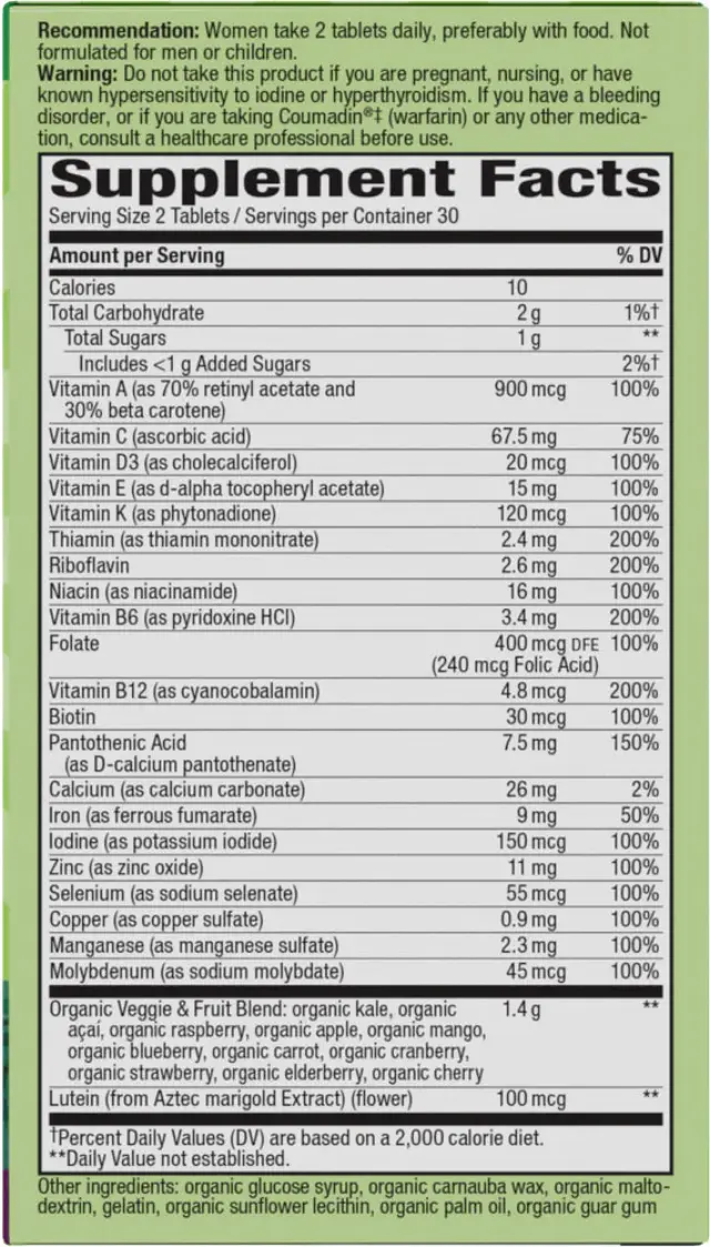 Nature's Way Alive!® Garden Goodness™ for Women 2
