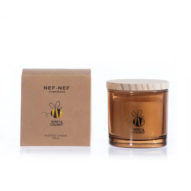 Nef-Nef Homeware Αρωματικό Κερί Honey Coconut 190 gr Brown 2