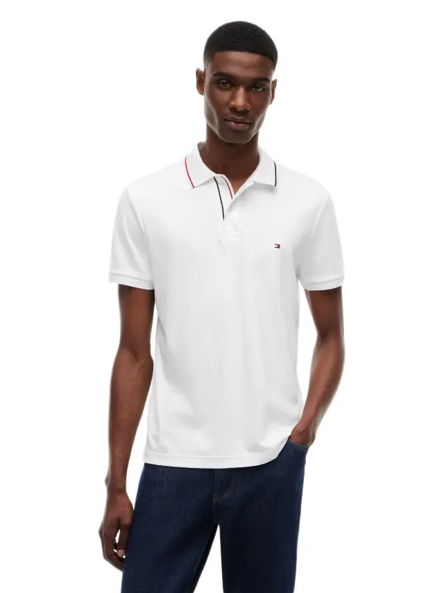 TommyHilfiger ανδρικό μονόχρωμο polo slim MW0MW43263-2