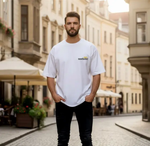 T-shirt Noshame® Oversized Λευκό με τύπωμα - 142601 - XXL 2