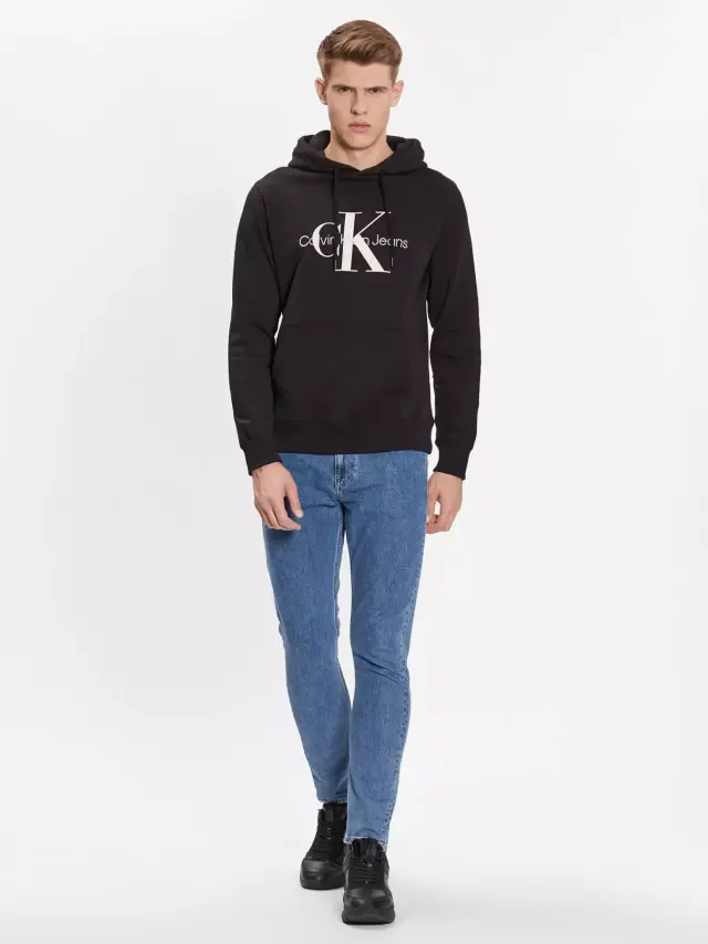 Calvin Klein - Ανδρικό Seasonal Monogram Φούτερ J30J320805-BEH Μαύρο - 2XL 3