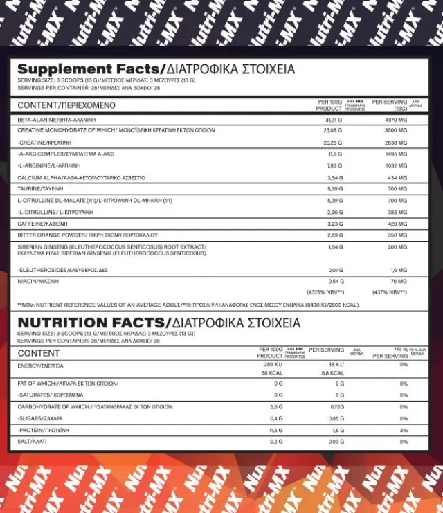 Pre War Out 280g (Nutri-MX) 2