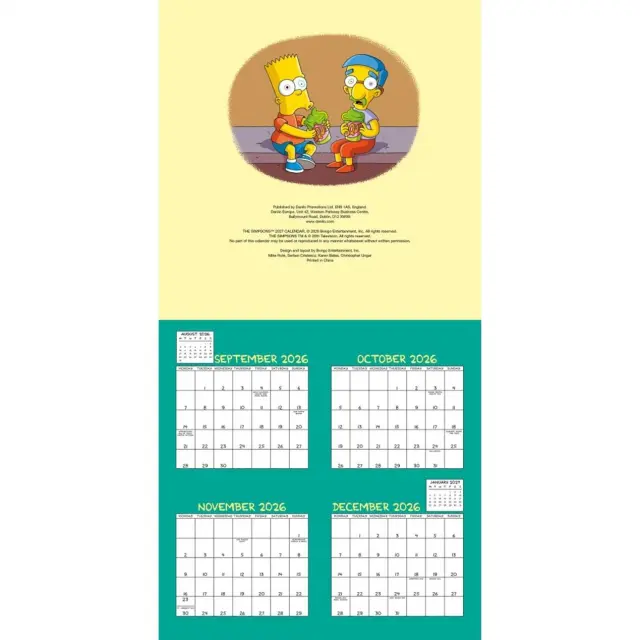 HMEΡΟΛΟΓΙΟ ΤΟΙΧΟΥ THE SIMPSONS 2027 30X30 CALENDAR (PLASTIC FREE) DAN2725427P 3