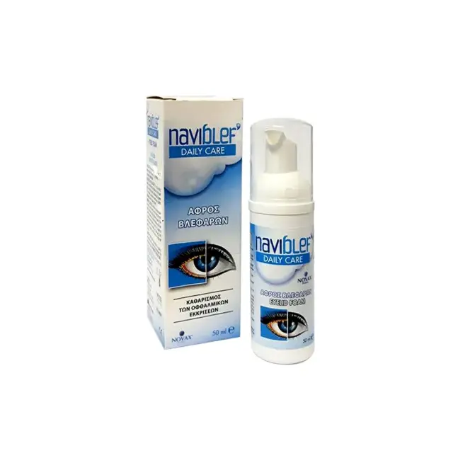 Novax Naviblef Daily Care Αντιφλεγμονώδης Αφρός Καθαρισμού Ματιών, 50ml