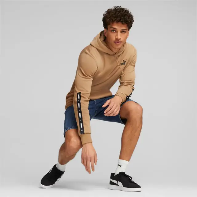 Puma Ess Tape Hoodie Fleece (849040-85) - Καφέ - S 3