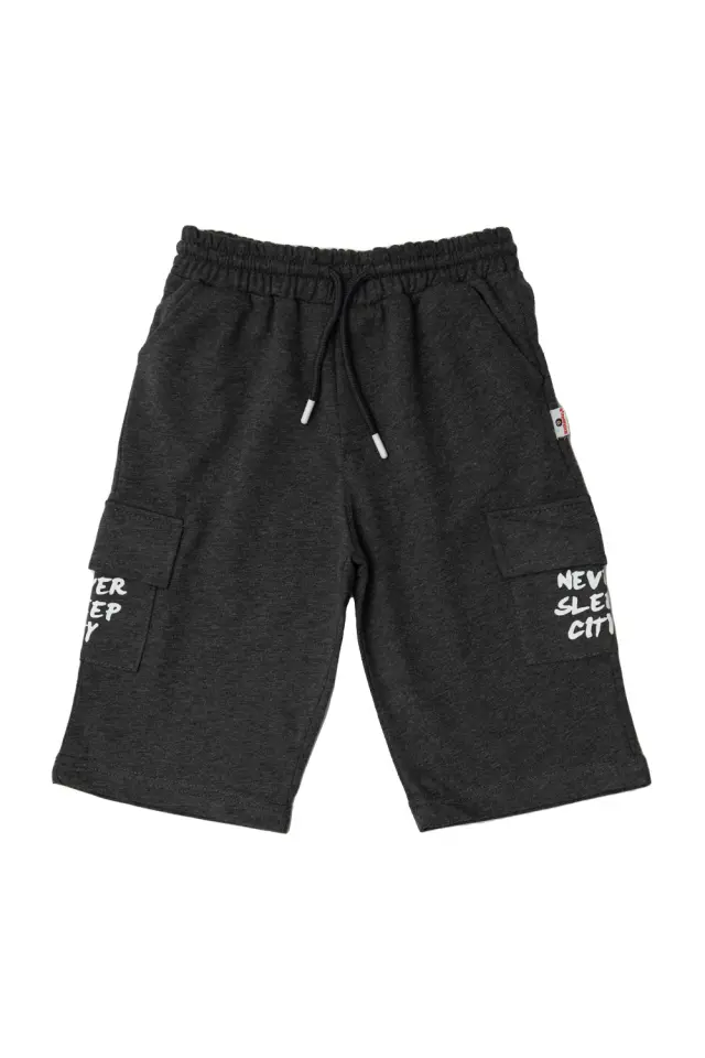 Shorts Kid Never Sleep City Ανθρακί