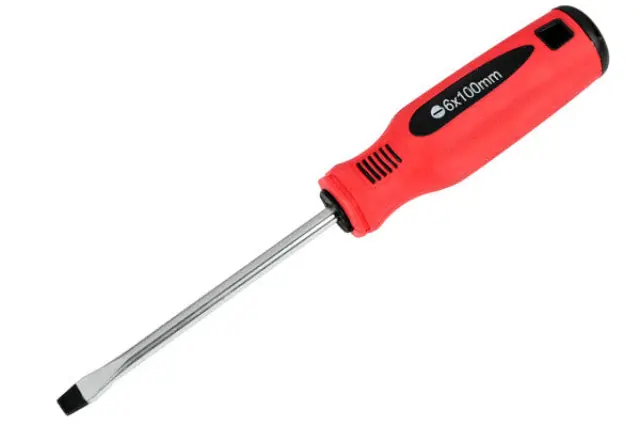 Screwdriver flat 6 x 100 red/black Cr-V