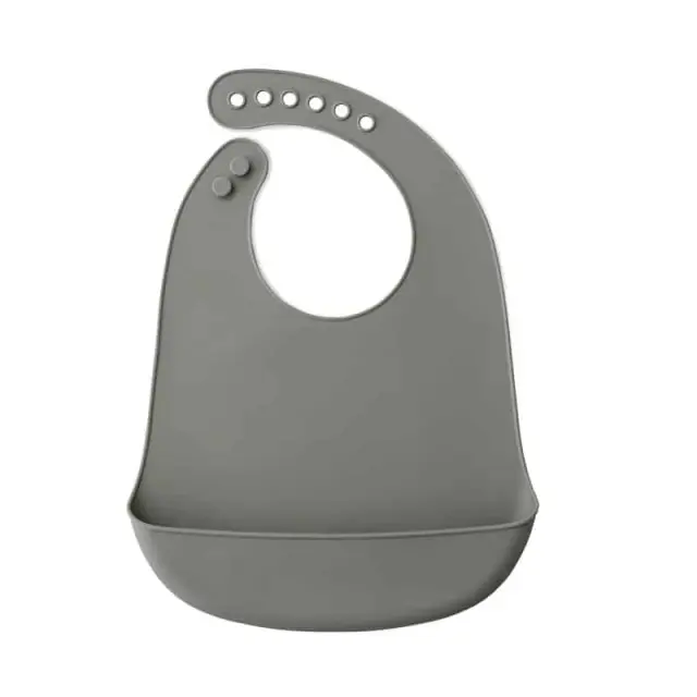 Interbaby Σαλιάρα Σιλικόνης Grey SI002-76 2