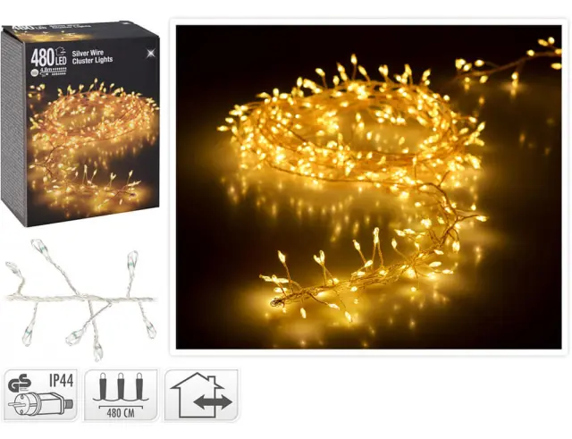 Deco 480 Φωτάκια MicroLED - 4.8 Μέτρα + 5 Μέτρα σύνδεσης , Πυκνή Διάταξη, Ασημί συρμάτινο καλώδιο - Θερμό λευκό AX8717040 2