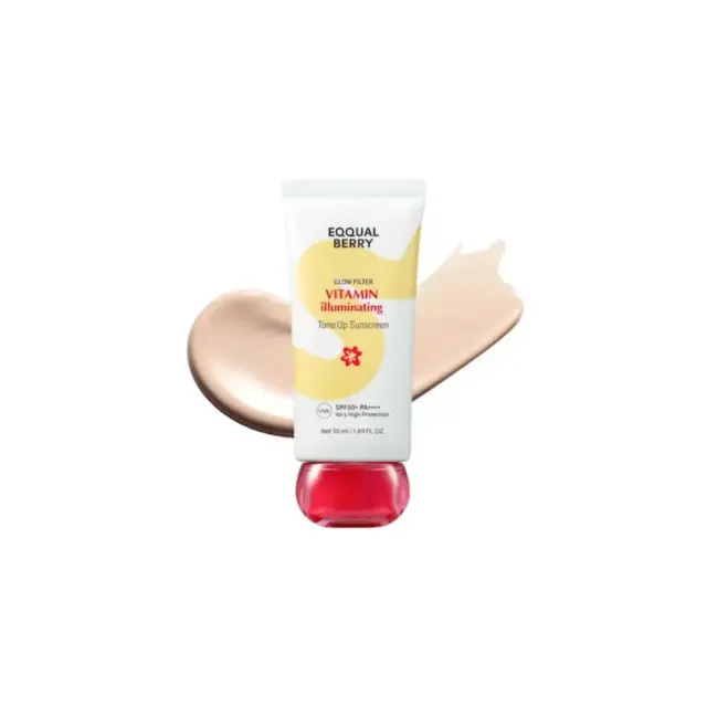 Eqqualberry Vitamin Illuminating Tone Up Sunscreen SPF50+ PA++++ Αντηλιακό Προσώπου με Χρώμα, 50ml
