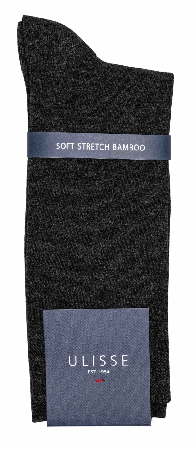 Κάλτσες ανδρικές 90% Bamboo Basic Solid SC-M100-915 Grey One Size 41-46 Ulisse 2