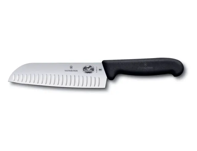 Μαχαίρι Santoku Victorinox Fibrox με μήκος λεπίδας 17cm - Black5.2523.17 2