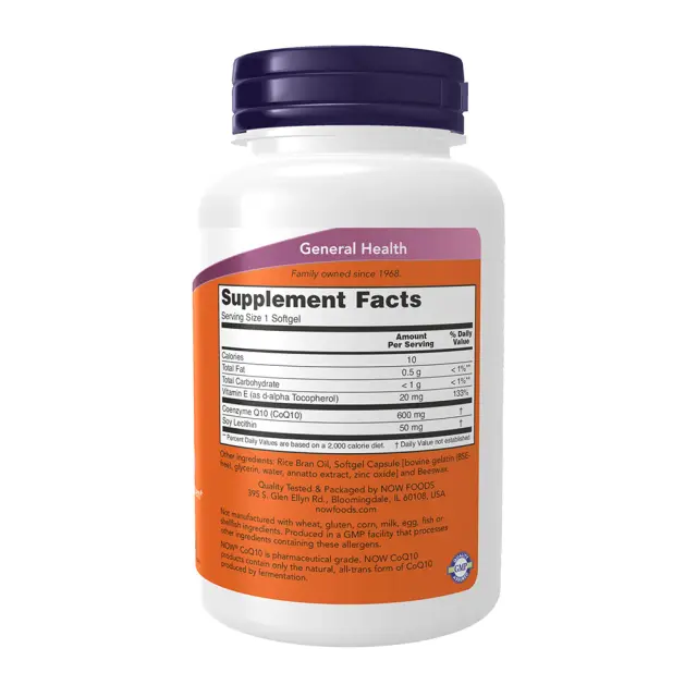 Now Foods CoQ10 600mg 60 μαλακές κάψουλες 2