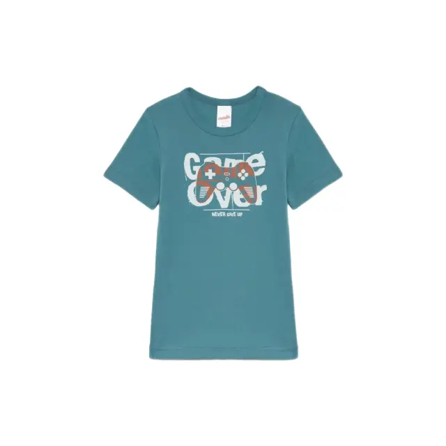 Minerva Παιδικό Φανελάκι Αγόρι Game Over, Χρώμα Blue Green