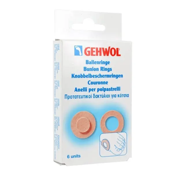 GEHWOL Bunion Ring Round Στρογγυλοί Προστατευτικοί Δακτύλιοι για τα Κότσια, 6τεμ