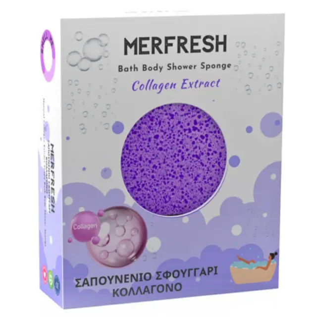MERFRESH Σαπουνένιο Σφουγγάρι Κολλαγόνο 125gr