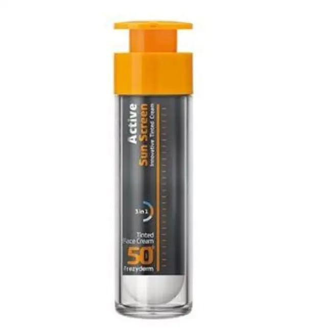Frezyderm Active Sun Screen Innovative Tinted Cream SPF50+ Αντηλιακό Προσώπου με Χρώμα Πλούσιας Υφής με Ενεργό Άνθρακα για Υψηλή Προστασία, 50ml