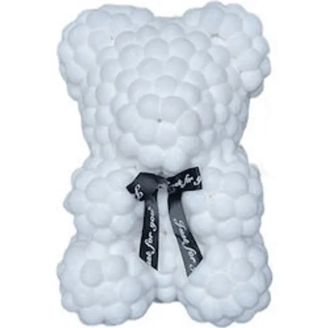 Αρκουδάκι Rose Bear Pom-Pom 26cm OEM ΛΕΥΚΟ