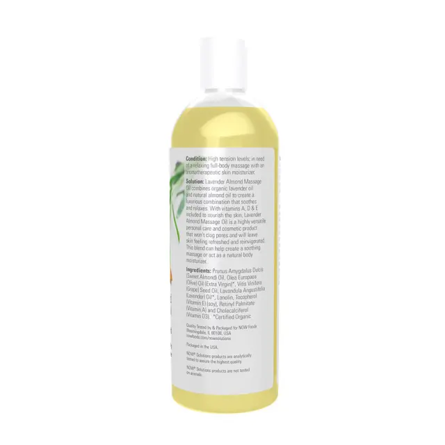 Now Foods Βιολογικό Αμυγδαλέλαιο για Μασάζ 473ml 2