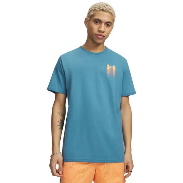Under Armour Men's Blur Logo Shortsleeve T-Shirt Πετρόλ 6009245-466 (Under Armour)