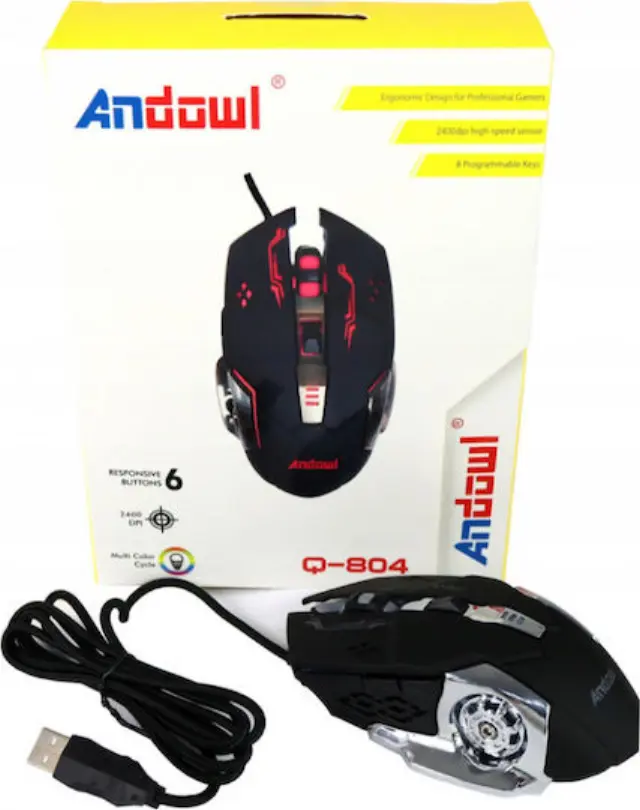 Andowl Q-804 Gaming Ποντίκι Μαύρο 25957495