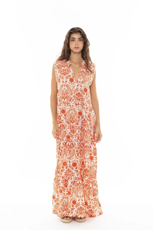 B381 - Type - BEACHWEAR ORANGE FLOWER