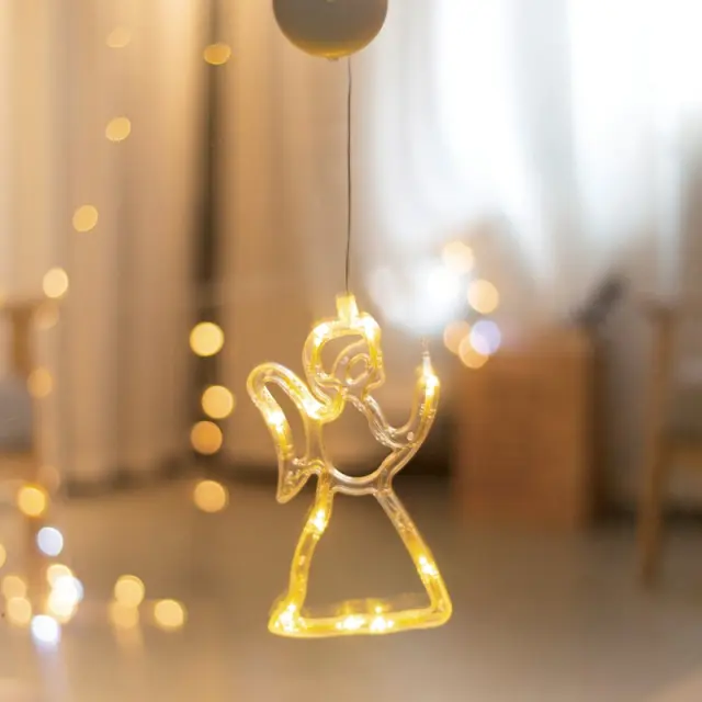 AcaLight Offer ΑΓΓΕΛΟΣ ΠΛΑΣΤΙΚΟΣ 10 LED ΘΕΡΜΟ ΛΕΥΚΟ ΜΕ ΜΠΑΤΑΡΙΕΣ 3ΧΑΑΑ IP20 120X205mm