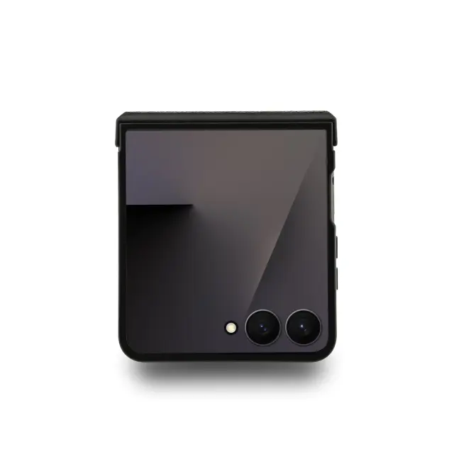 Guess PU Leather 4G Colored Ring Magnetic Case for Samsung Galaxy Z Flip 7 Black 3