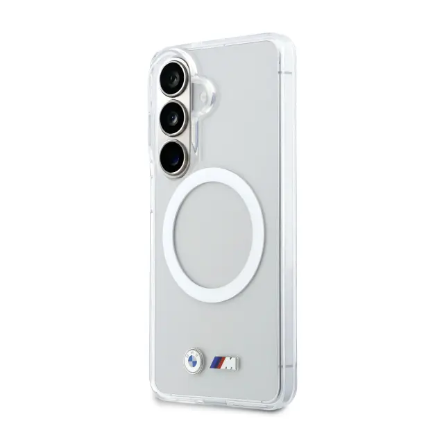 BMW M IML Metal Metal Logo Magnetic Case for Samsung Galaxy S26 Transparent 2