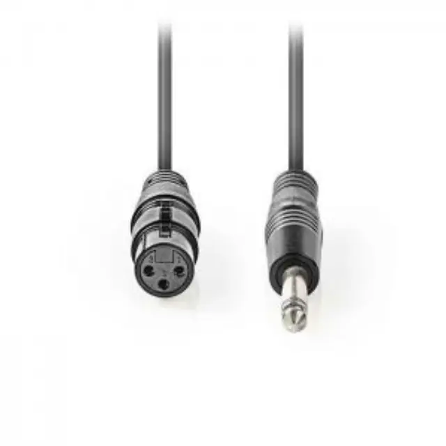 Καλώδιο 3-Pin XLR θηλ. σε 6.35mm αρσ., 1.5m σε γκρι χρώμα. 2