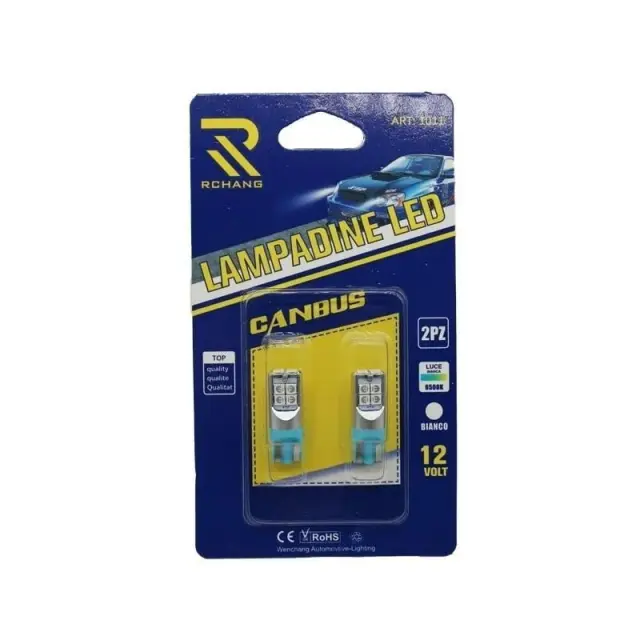 Rchang LED Φώτα αυτοκινήτου Canbus T10-10SMD-3030 6500K Μπλε 12V - LED lamp Z696132 3