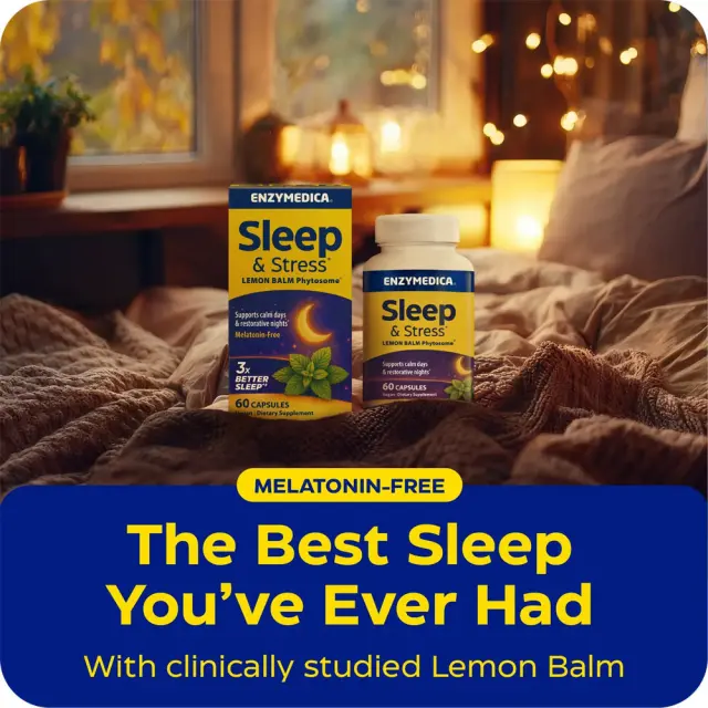 Enzymedica Sleep & Stress Lemon Balm Phytosome® 3