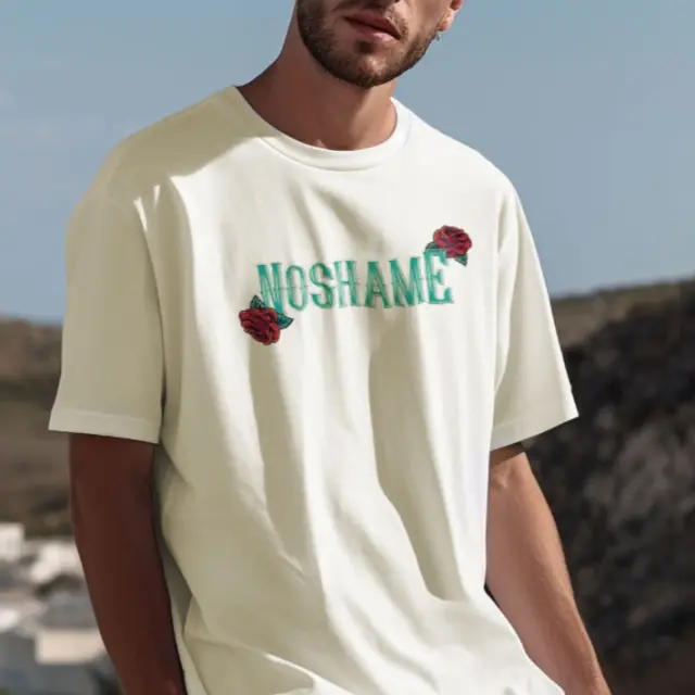 T-shirt Noshame® Signature Μπεζ με Τύπωμα - 122318 - XXL