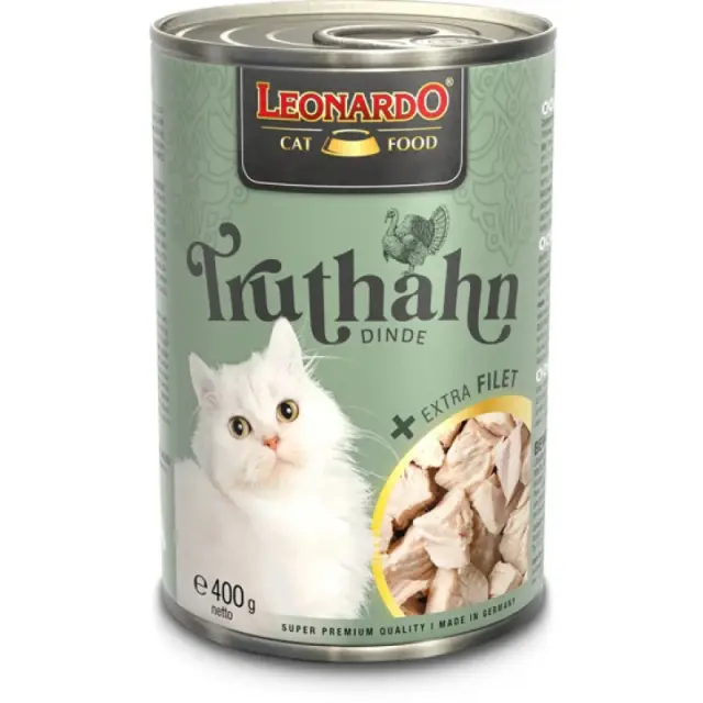 Leonardo Turkey & Extra Fillet Κονσέρβα Γάτας με Γαλοπούλα 400gr
