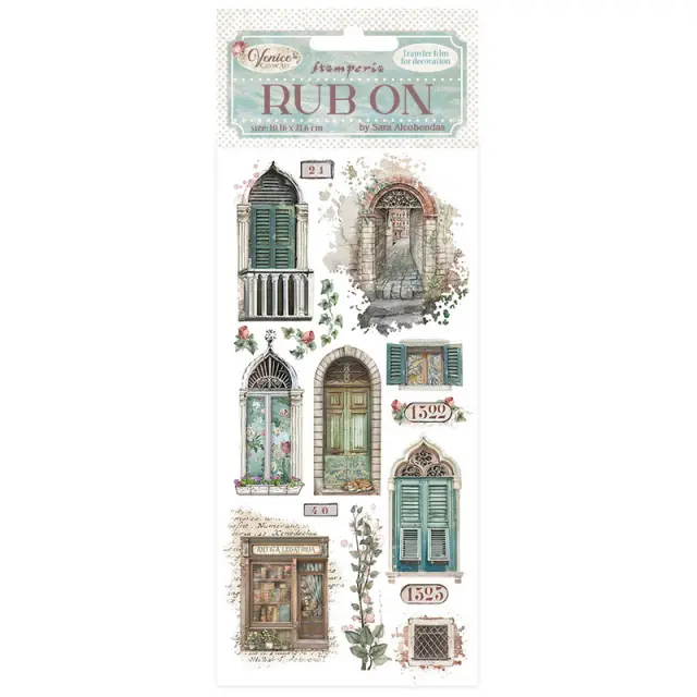 Χαλκομανίες (Rub-On) 10.16×21.6cm Stamperia, Venice City of Art, Door and window