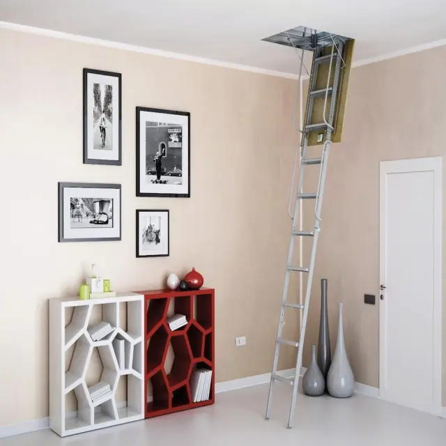 Monotex Scala 4 PZ Σκάλα Οροφής Xαλύβδινη 70x90cm Ύψος 3m / 4PZ