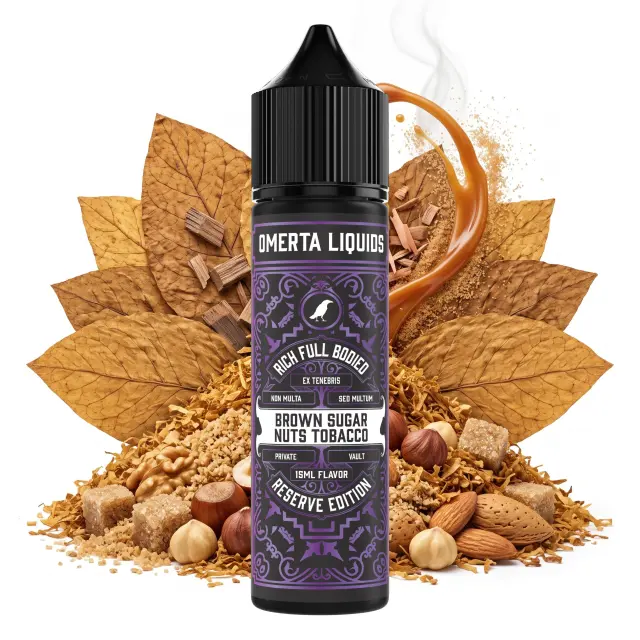 Omerta Ex Tenebris Brown Sugar Nuts Tobacco Reserve 15ml/60ml