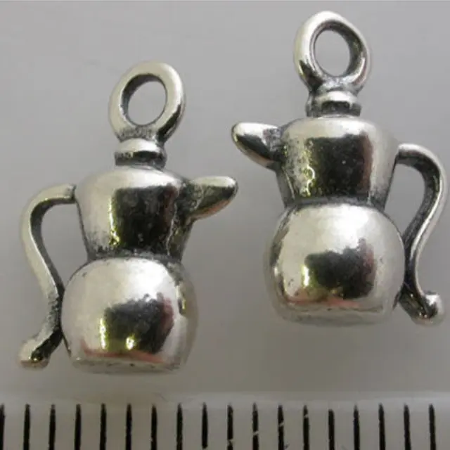 Διακοσμητικό Χυτό Pewter - Τσαγιέρα 12x10mm - Antique Silver - 2τεμ